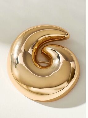 Anthropologie Elegant Gold Swirl Pin